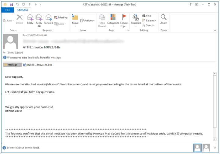 ตัวอย่าง Mail Phishing